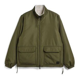 Taion Unisex Military stand-up collar jacket | Dark khaki